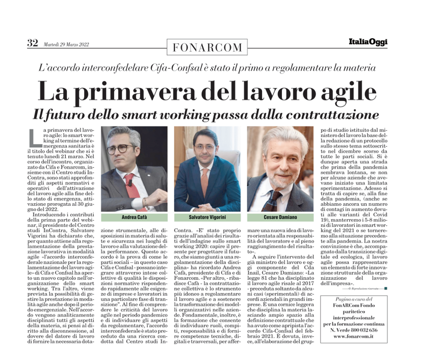 italia oggi lavoro agile 1